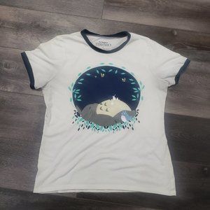 Studio Ghibli My Neighbor Totoro White Short Sleeve T Shirt Size Medium